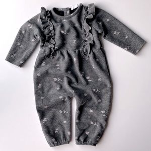 Zara girls sweater romper 6-9 months EUC